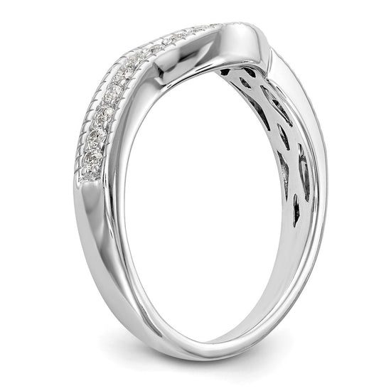 14k White Gold 1/4 carat Diamond Complete Wedding Band