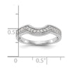 14k White Gold 1/4 carat Diamond Complete Wedding Band