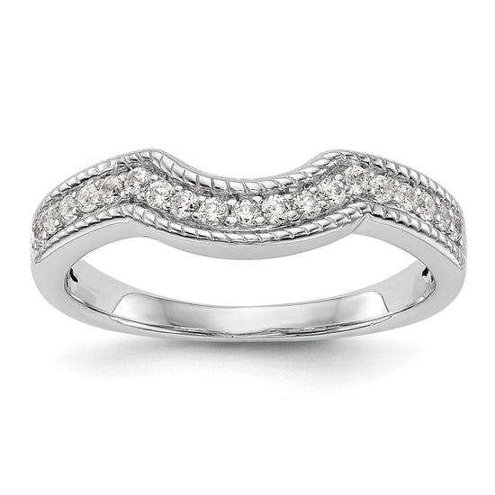 14k White Gold 1/4 carat Diamond Complete Wedding Band