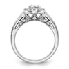 Diamond Halo Semi-Mount Engagement Rings