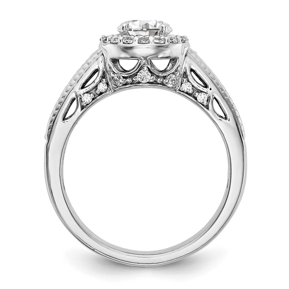 Diamond Halo Semi-Mount Engagement Rings
