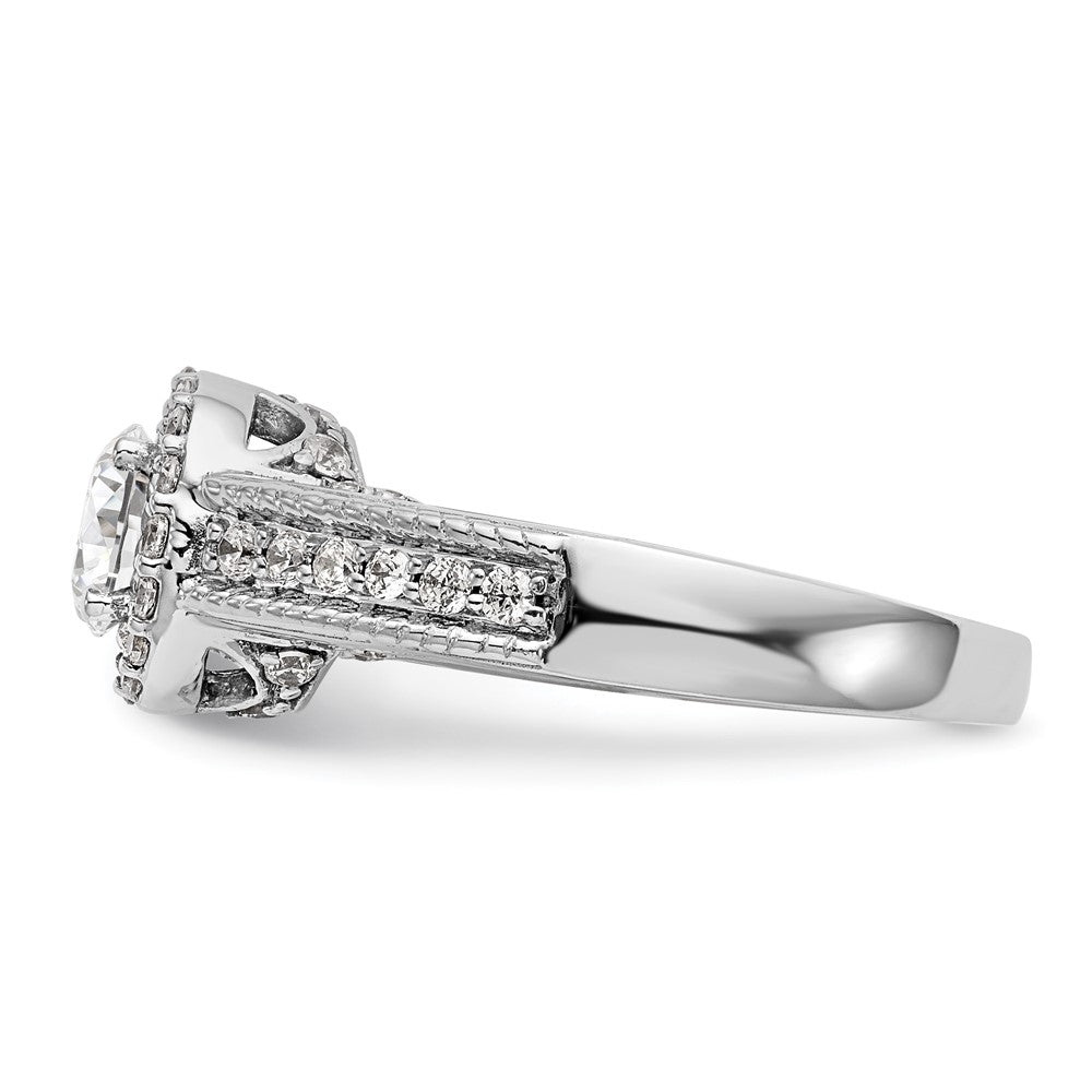 Diamond Halo Semi-Mount Engagement Rings
