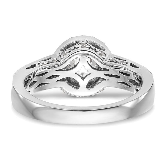 Diamond Halo Semi-Mount Engagement Rings