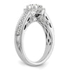 Diamond Halo Semi-Mount Engagement Rings