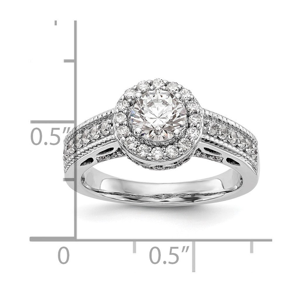 Diamond Halo Semi-Mount Engagement Rings