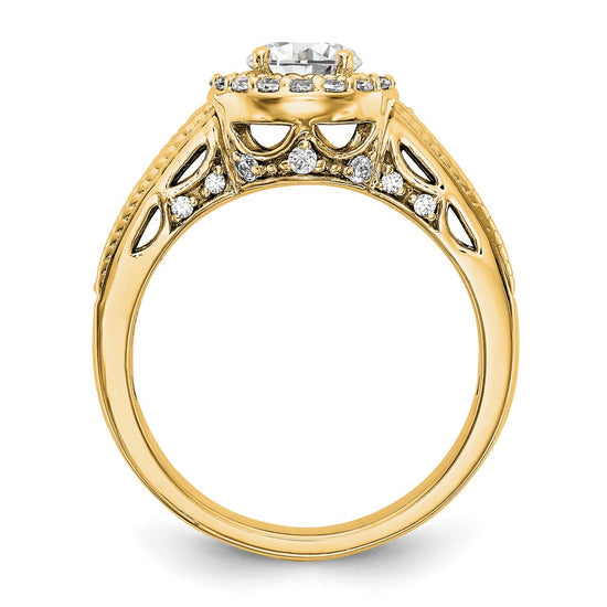 Diamond Halo Semi-Mount Engagement Rings