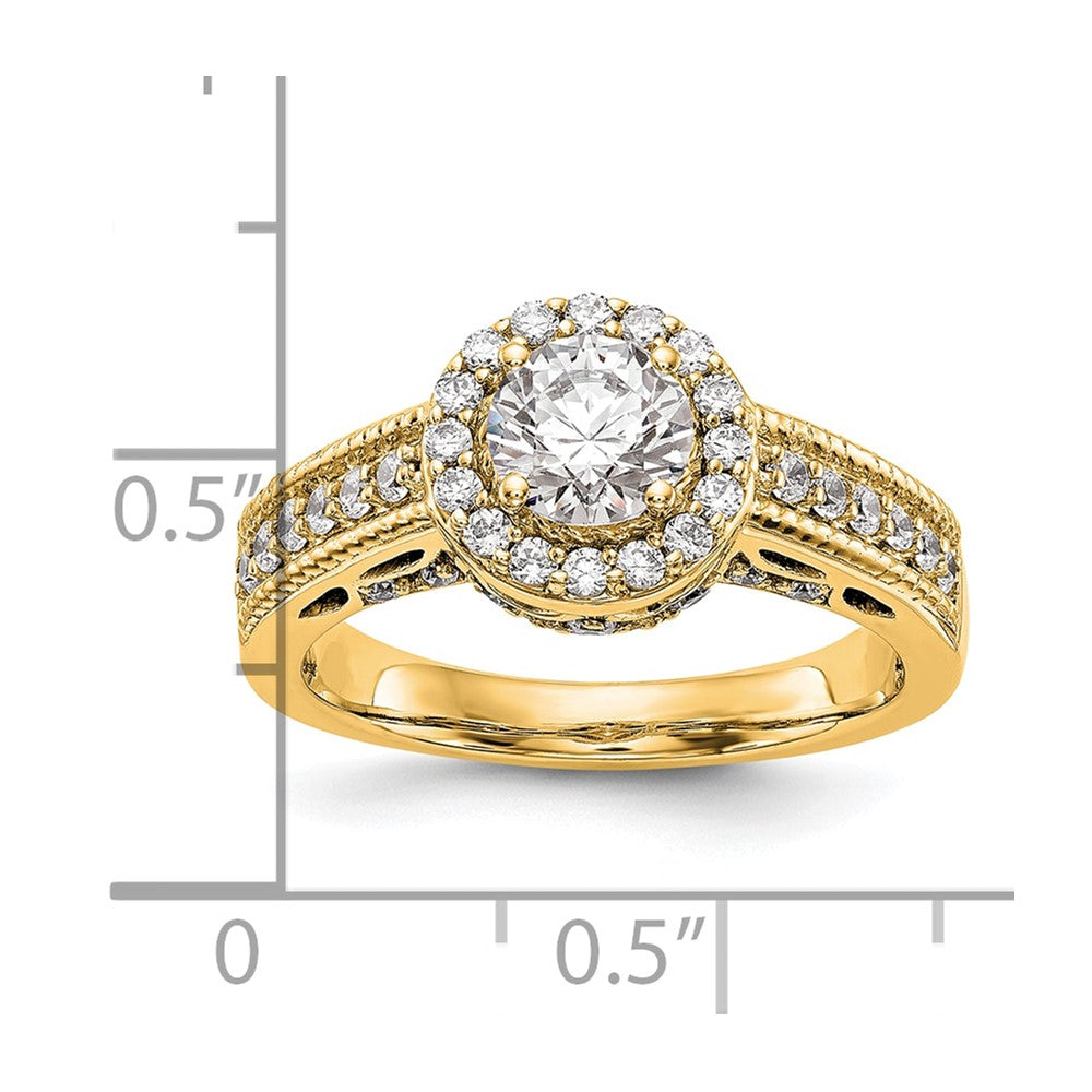 Diamond Halo Semi-Mount Engagement Rings