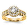 Diamond Halo Semi-Mount Engagement Rings