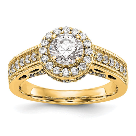 Diamond Halo Semi-Mount Engagement Rings