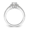 Diamond Halo Semi-Mount Engagement Rings