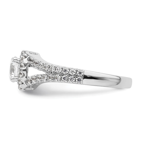 Diamond Halo Semi-Mount Engagement Rings