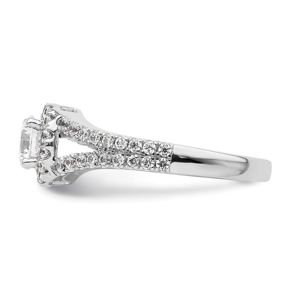 Diamond Halo Semi-Mount Engagement Rings