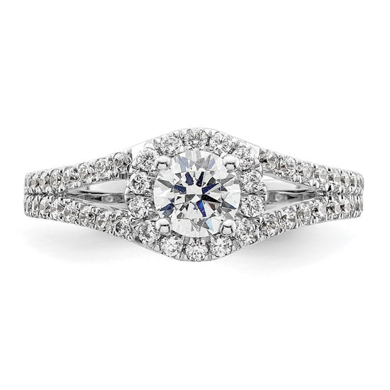 Diamond Halo Semi-Mount Engagement Rings