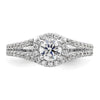 Diamond Halo Semi-Mount Engagement Rings