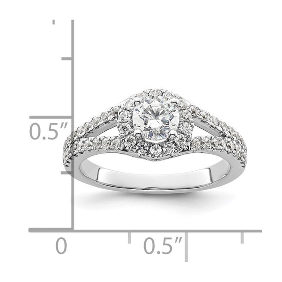 Diamond Halo Semi-Mount Engagement Rings