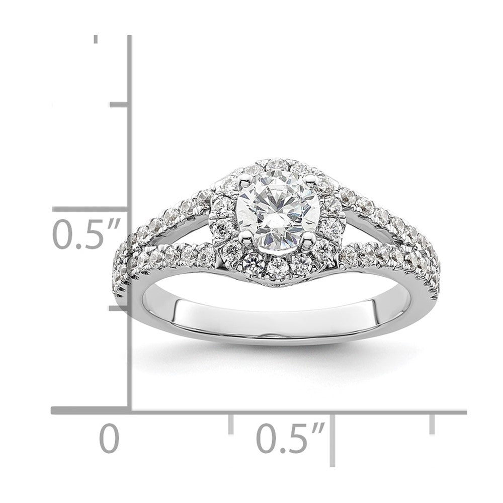 Diamond Halo Semi-Mount Engagement Rings