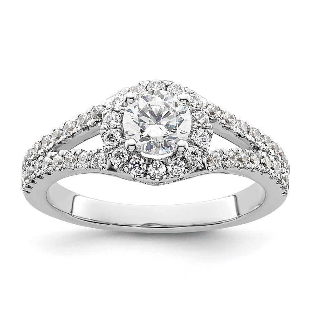 Diamond Halo Semi-Mount Engagement Rings