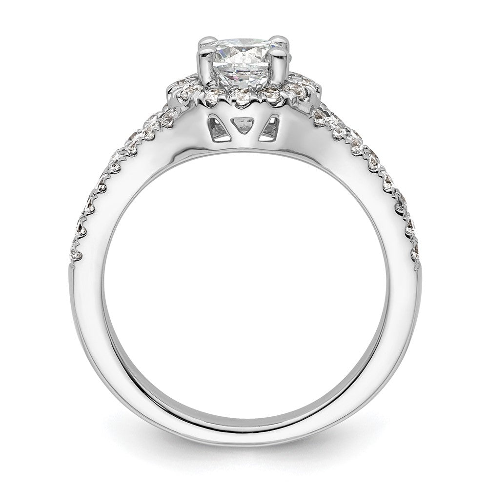 Diamond Halo Semi-Mount Engagement Rings