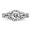 Diamond Halo Semi-Mount Engagement Rings