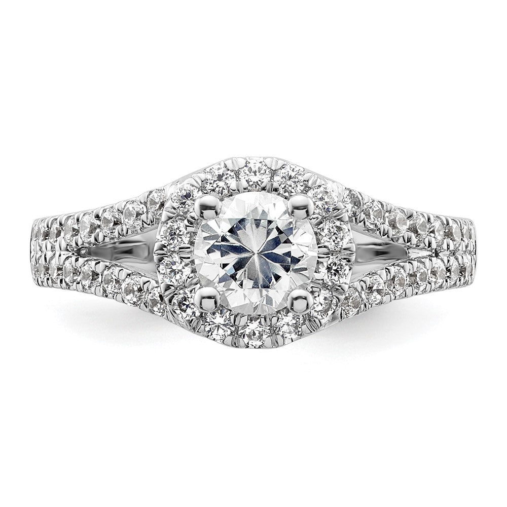 Diamond Halo Semi-Mount Engagement Rings