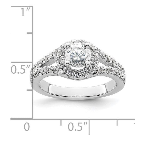 Diamond Halo Semi-Mount Engagement Rings