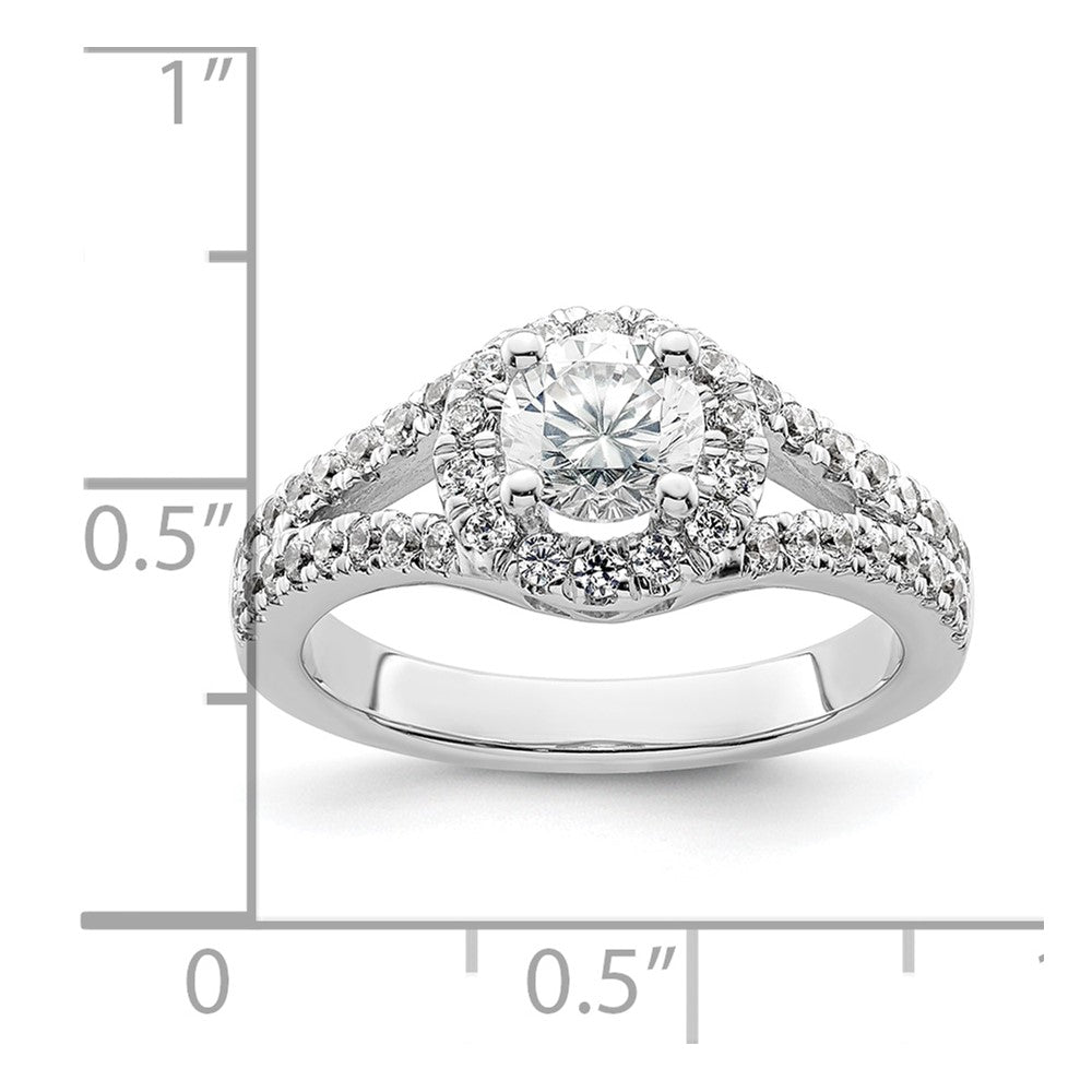 Diamond Halo Semi-Mount Engagement Rings