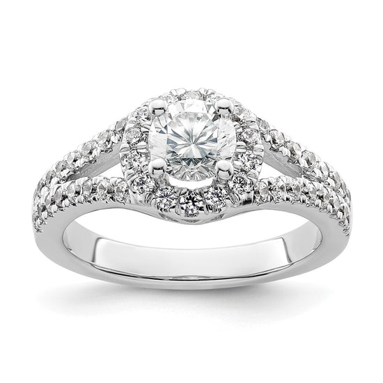 Diamond Halo Semi-Mount Engagement Rings