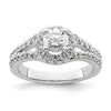 Diamond Halo Semi-Mount Engagement Rings