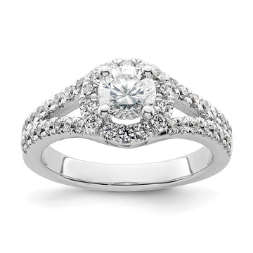 Diamond Halo Semi-Mount Engagement Rings