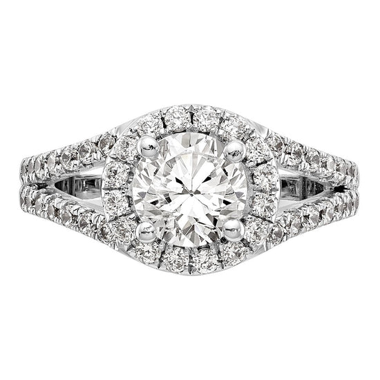 Diamond Halo Semi-Mount Engagement Rings