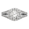 Diamond Halo Semi-Mount Engagement Rings