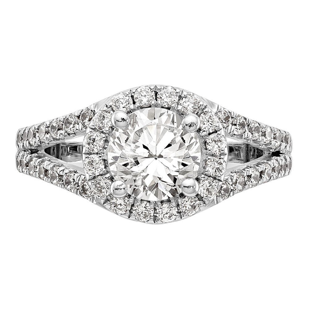 Diamond Halo Semi-Mount Engagement Rings
