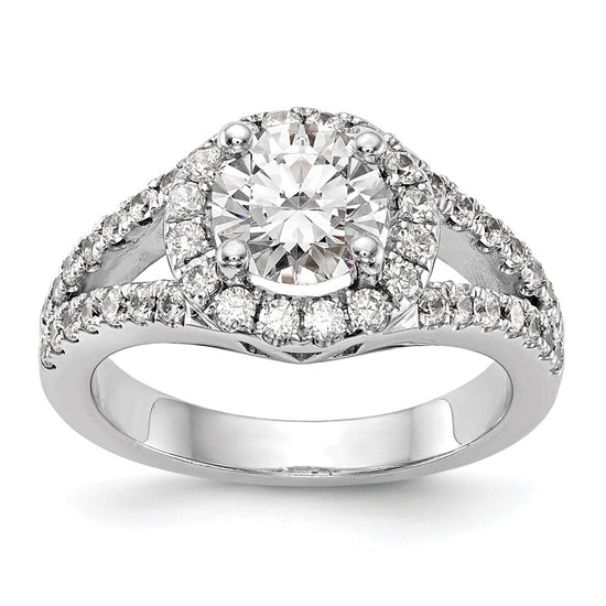 Diamond Halo Semi-Mount Engagement Rings