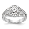 Diamond Halo Semi-Mount Engagement Rings