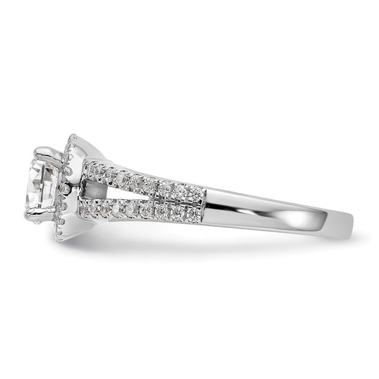 Diamond Halo Semi-Mount Engagement Rings