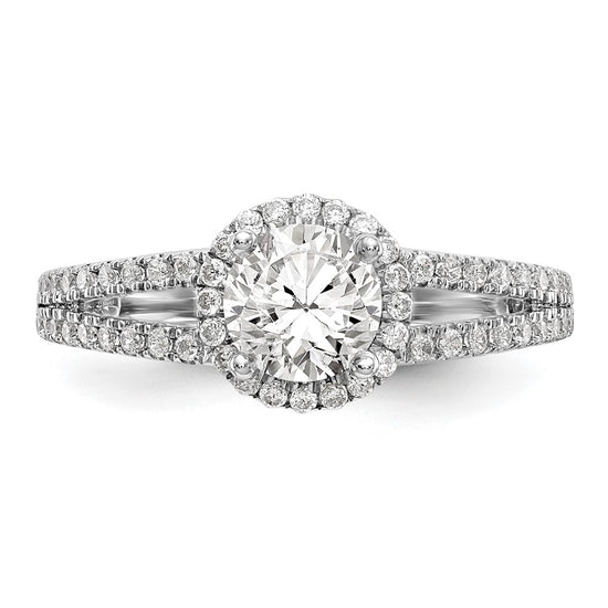 Diamond Halo Semi-Mount Engagement Rings