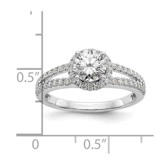 Diamond Halo Semi-Mount Engagement Rings