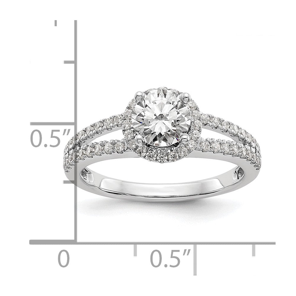 Diamond Halo Semi-Mount Engagement Rings