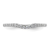 14k White Gold 1/5 carat Diamond Contoured Complete Wedding Band