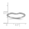 14k White Gold 1/5 carat Diamond Contoured Complete Wedding Band