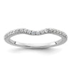 14k White Gold 1/5 carat Diamond Contoured Complete Wedding Band