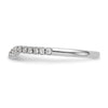 14k White Gold 1/4 carat Diamond Contoured Complete Wedding Band