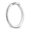 14k White Gold 1/4 carat Diamond Contoured Complete Wedding Band