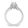 Diamond Halo Semi-Mount Engagement Rings