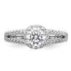 Diamond Halo Semi-Mount Engagement Rings