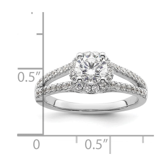 Diamond Halo Semi-Mount Engagement Rings