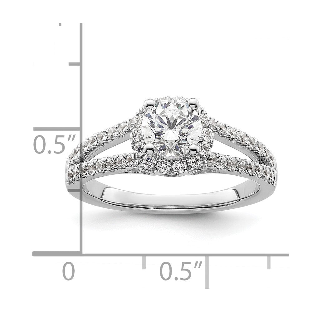 Diamond Halo Semi-Mount Engagement Rings