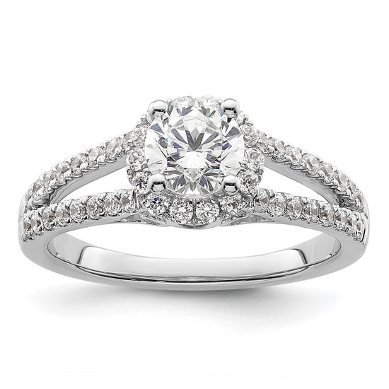Diamond Halo Semi-Mount Engagement Rings