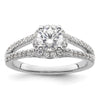 Diamond Halo Semi-Mount Engagement Rings