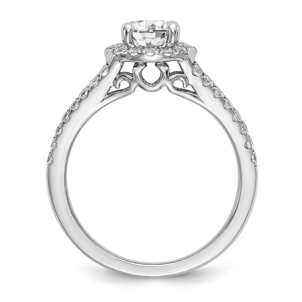 Diamond Halo Semi-Mount Engagement Rings